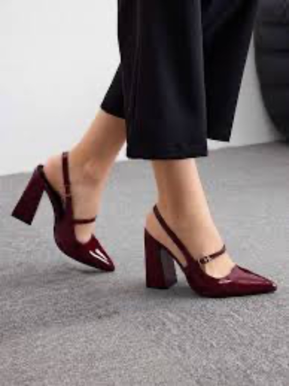 CUCCOO BIZCHIC Women's Fashionable Wine Red Chunky Heel Size 8 EUR 39
